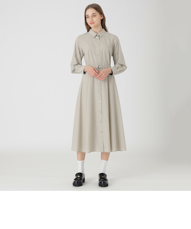 【一部店舗限定】レーヨンブロードシャツドレス