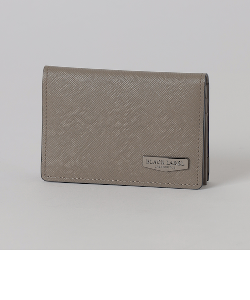 エンボスレザークレストブリッジチェックカードケース