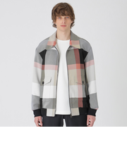 インタレスクレストブリッジチェックフライトブルゾン