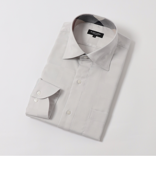 ハーフスケールシャドークレストブリッジチェックセミワイドカラーシャツ