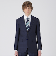 MIYUKI モヘヤブルーシャドークレストブリッジチェックスーツ