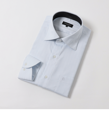 ハイストレッチシャドーストライプセミワイドカラーシャツ