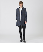 シャドーチェックライトウェイトステンカラーコート