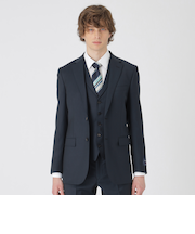 【一部店舗限定】Zegna TRAVELLER シャンブレーブルーヘリンボーンスリーピーススーツ