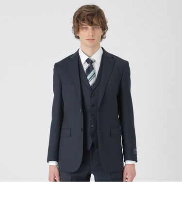 【一部店舗限定】Zegna TRAVELLER シャンブレーブルーヘリンボーンスリーピーススーツ