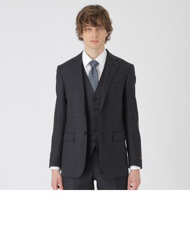 MIYUKI TOPグレーシャドーグレンチェックスリーピーススーツ