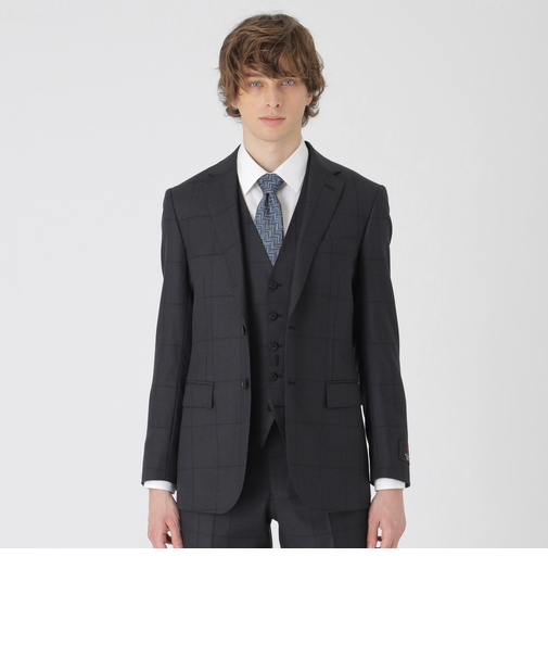 MIYUKI TOPグレーシャドーグレンチェックスリーピーススーツ