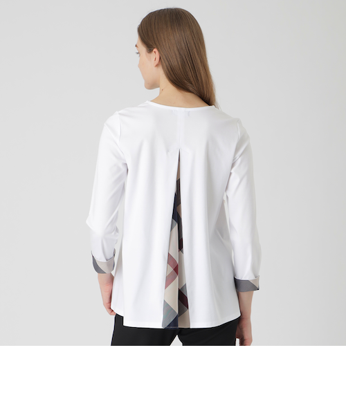 【新品】コットンスムースジャージートップス　38 ブルーレーベルクレストブリッジ 美品 ブルーレーベルクレストブリッジ コットンスムースジャージー