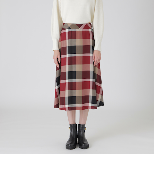 極美品✨ クレストブリッジチェックライトエアリーツイル マキシスカート　38 BLUE LABEL CRESTBRIDGE（ブルーレーベルクレストブリッジ）の