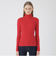 【一部店舗限定】ウールミックスリブタートル