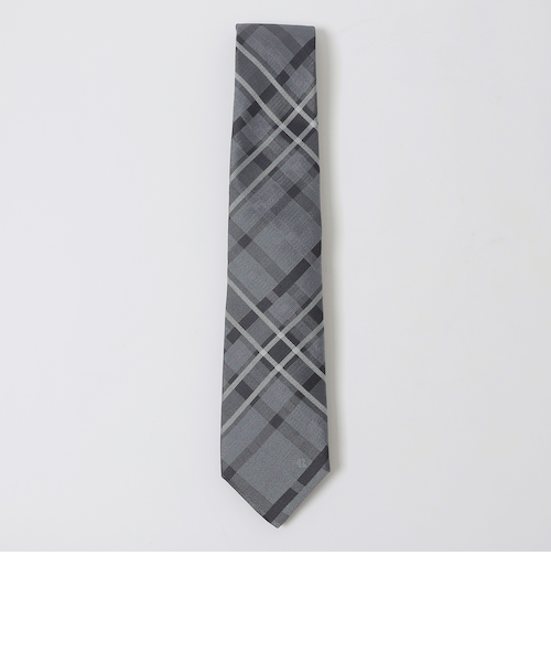 美品　ブラックレーベルクレストブリッジ ネクタイ シルク　ウール　グレー　無地 美品 ブラックレーベルクレストブリッジ ネクタイ シルク ウール