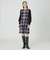 クレストブリッジチェッククロッシングビエラニットスリーブドレス