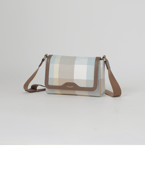 クレストブリッジチェックキャンバスかぶせショルダー