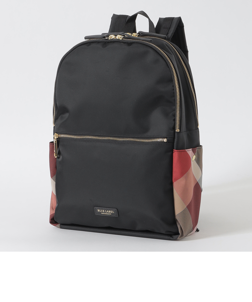 パーシャルクレストブリッジチェックナイロンバックパック