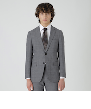 【一部店舗限定】ライトグレーミルドチェックスーツ