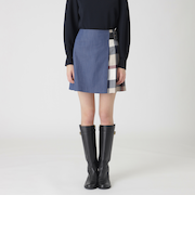 スラブシャンブレーデニムミニスカート