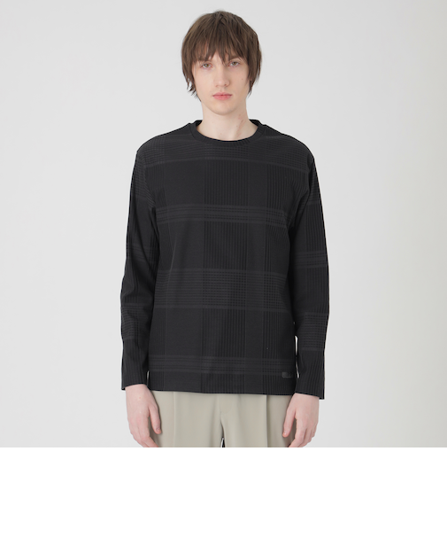 ハリヌキシャドーチェックカットソー