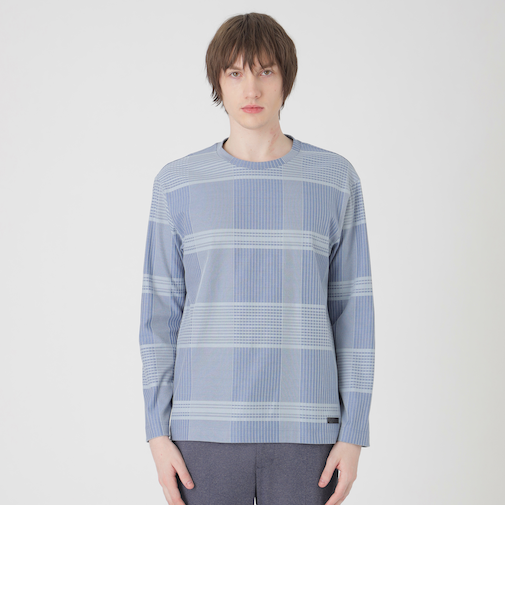 ハリヌキシャドーチェックカットソー