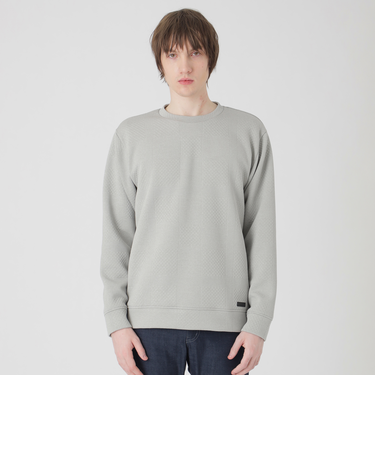 デニムライクブリスターチェックスウェットシャツ