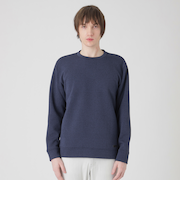 デニムライクブリスターチェックスウェットシャツ