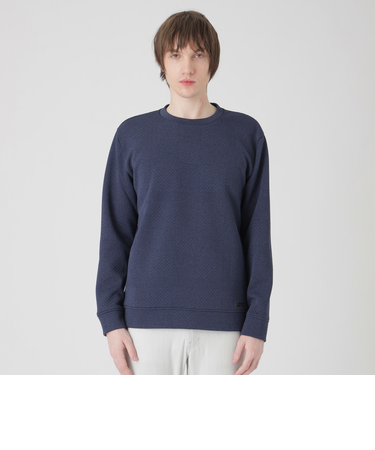 デニムライクブリスターチェックスウェットシャツ