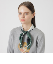 キャットプリントスカーフ