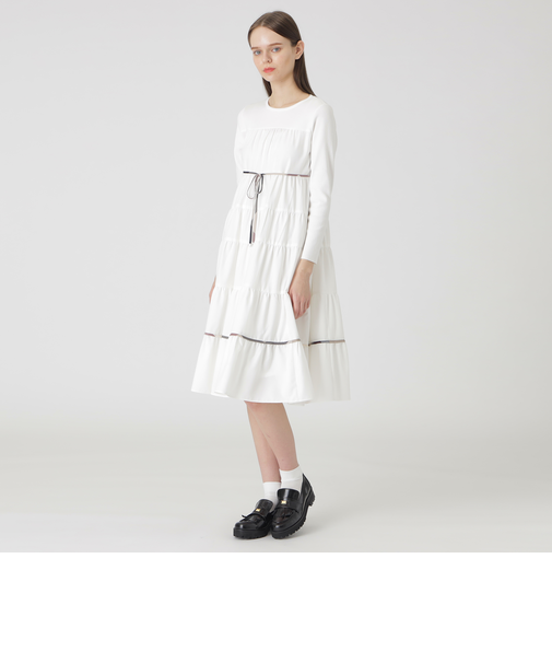 ニットドッキングティアードドレス