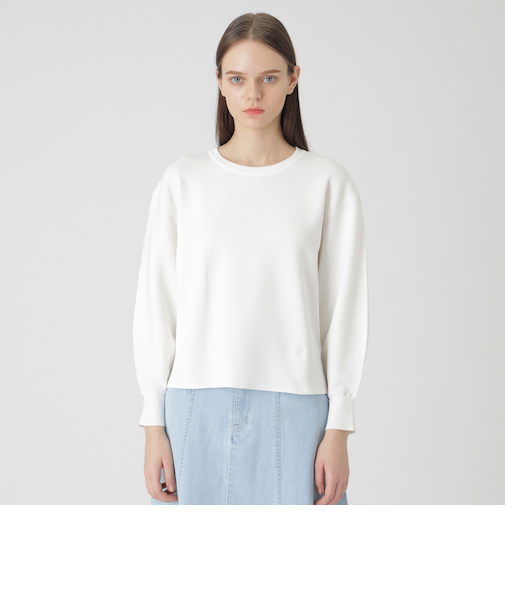 コットンポリエステルスムースニットプルオーバー