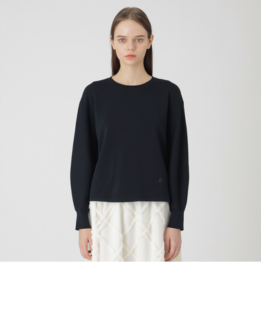 コットンポリエステルスムースニットプルオーバー