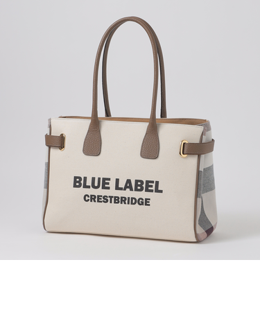 ロゴプリントハトメトート