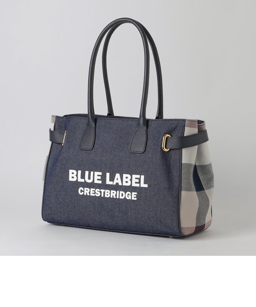 ロゴプリントハトメトート