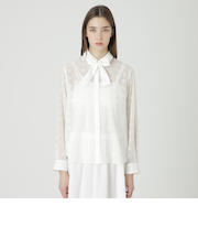 エンブロイダリーシフォンブラウス