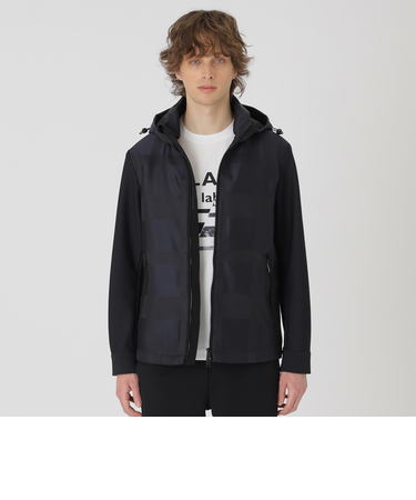 【BLACK lab.】シャドーチェックハイブリッドパーカー