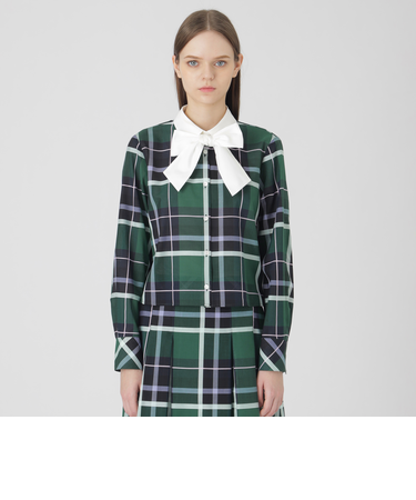 クレストブリッジチェックシャドードビーブラウス