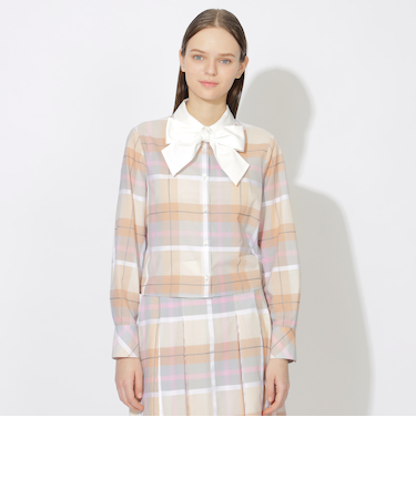 クレストブリッジチェックシャドードビーブラウス