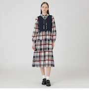 クレストブリッジチェックシャドードビードッキングドレス