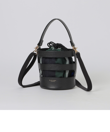 レザーメッシュバケツミニショルダー