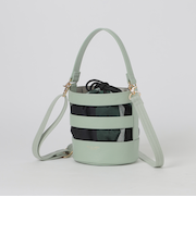 レザーメッシュバケツミニショルダー