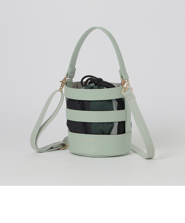 レザーメッシュバケツミニショルダー