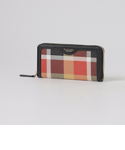 クレストブリッジチェックレザー長財布