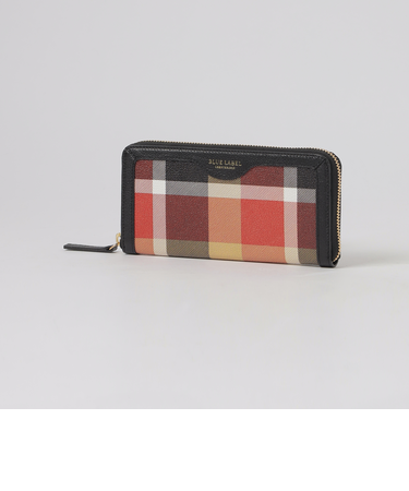 クレストブリッジチェックレザー長財布
