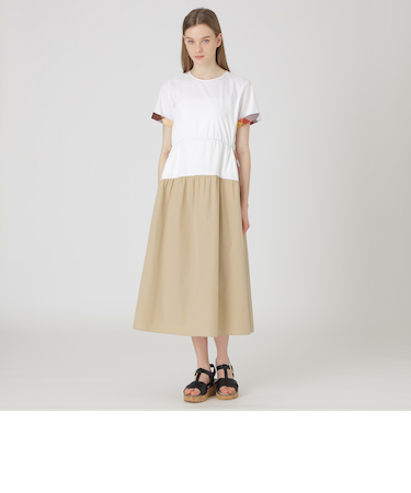 ストレッチプルーフクロスパーシャルドレス