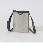 シャンブレーキャンバススクウェアショルダーバッグ