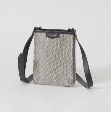 シャンブレーキャンバススクウェアショルダーバッグ