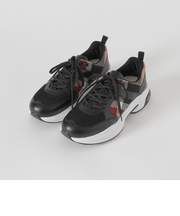 【BLACK.lab】レッドクレストブリッジチェックコンビビブラムスニーカー