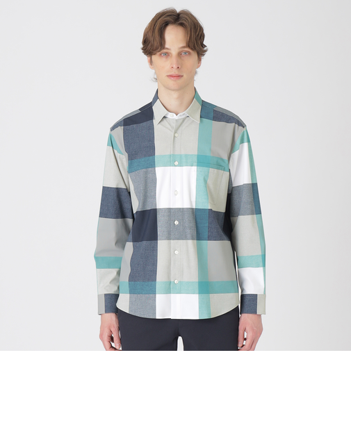 ナイロントリコットクレストブリッジチェックシャツ