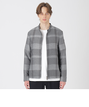 シャドークレストブリッジチェックカラミライダースブルゾン