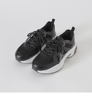 【WEB・一部店舗限定】【BLACK.lab】トーナルグレークレストブリッジチェックコンビビブラムスニーカー