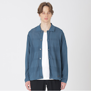 ペーパーミックスシアーチェックカーディガン