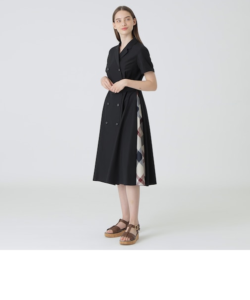 タイプライターオープンカラードレス